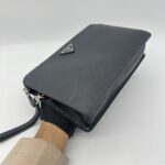 Prada Clutch Saffiano Black SHW