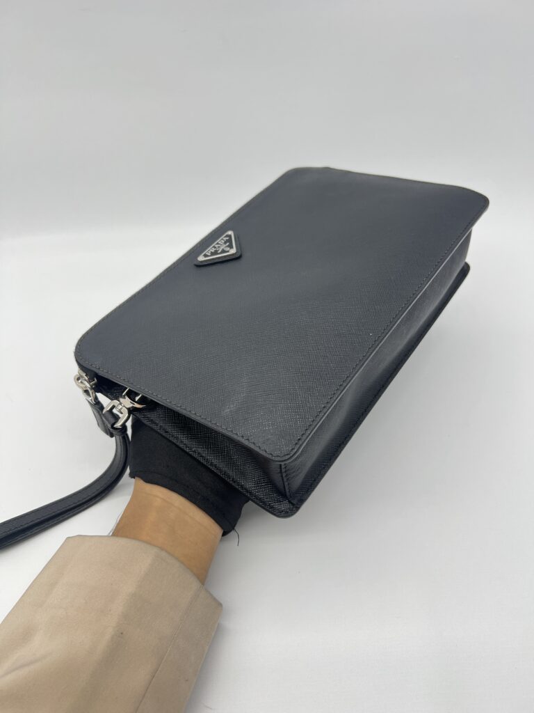 Prada Clutch Saffiano Black SHW