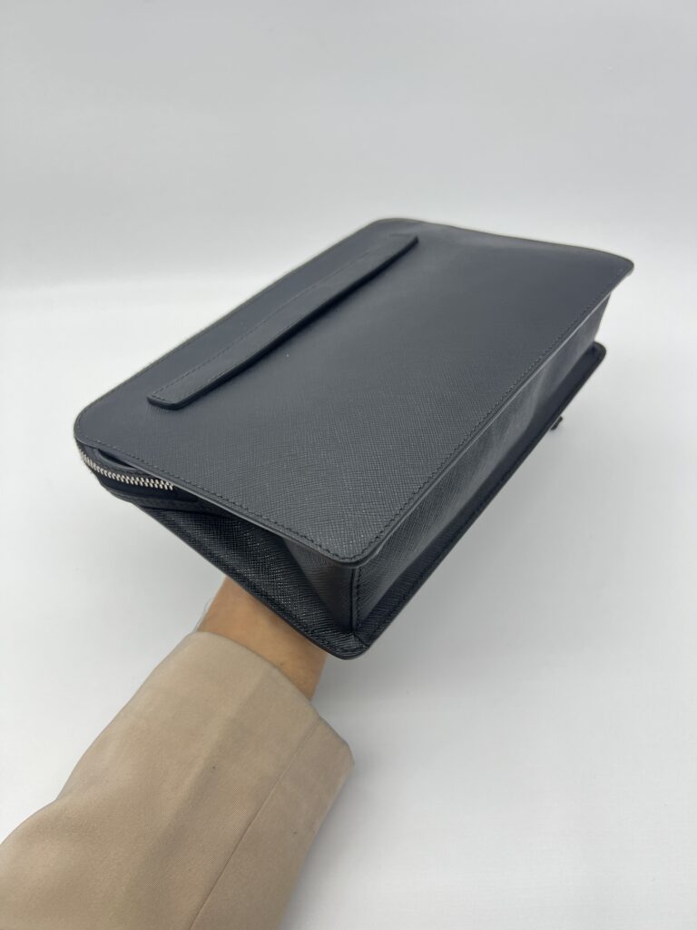 Prada Clutch Saffiano Black SHW