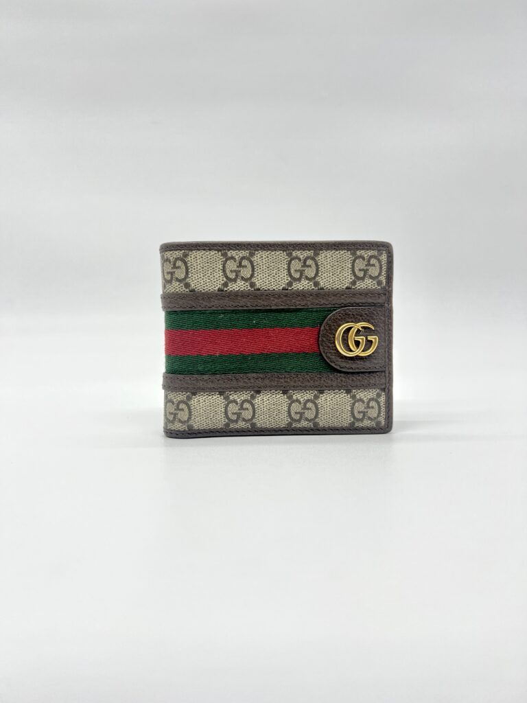 Gucci Ophidia Bifold Wallet GG Supreme Canvas Brown GHW