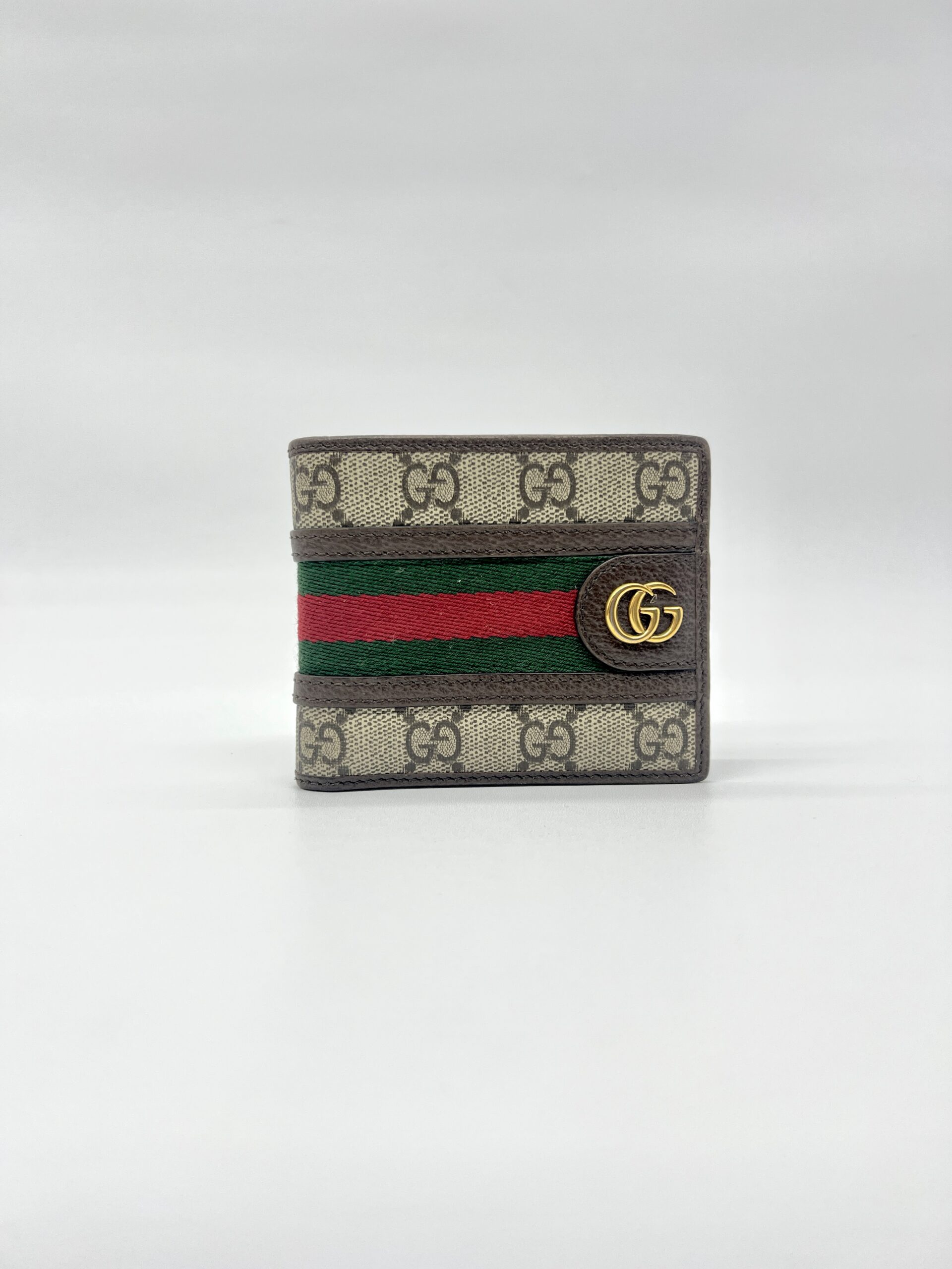 Gucci Ophidia Bifold Wallet GG Supreme Canvas Brown GHW