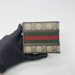 Gucci Ophidia Bifold Wallet GG Supreme Canvas Brown GHW