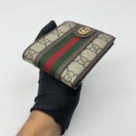 Gucci Ophidia Bifold Wallet GG Supreme Canvas Brown GHW