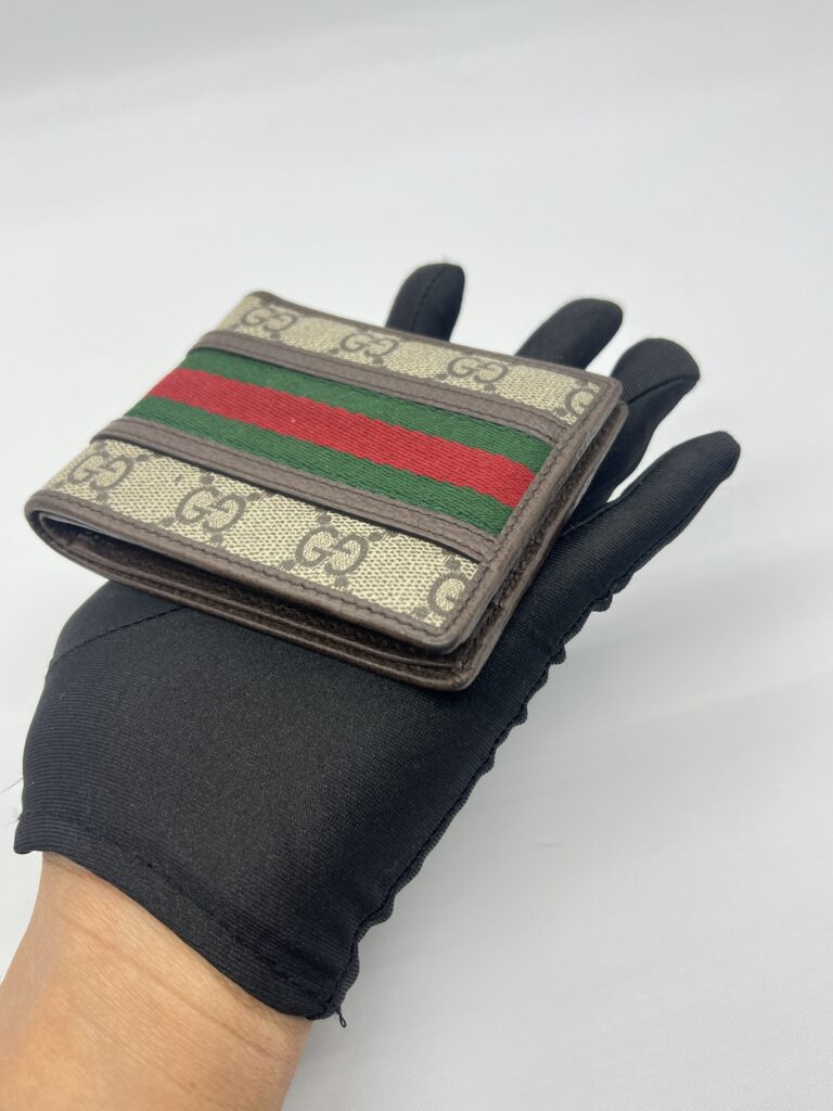 Gucci Ophidia Bifold Wallet GG Supreme Canvas Brown GHW