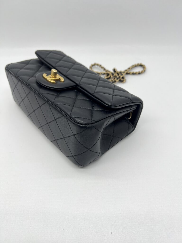 Chanel Mini Rectangular Pearl Lambskin Black GHW