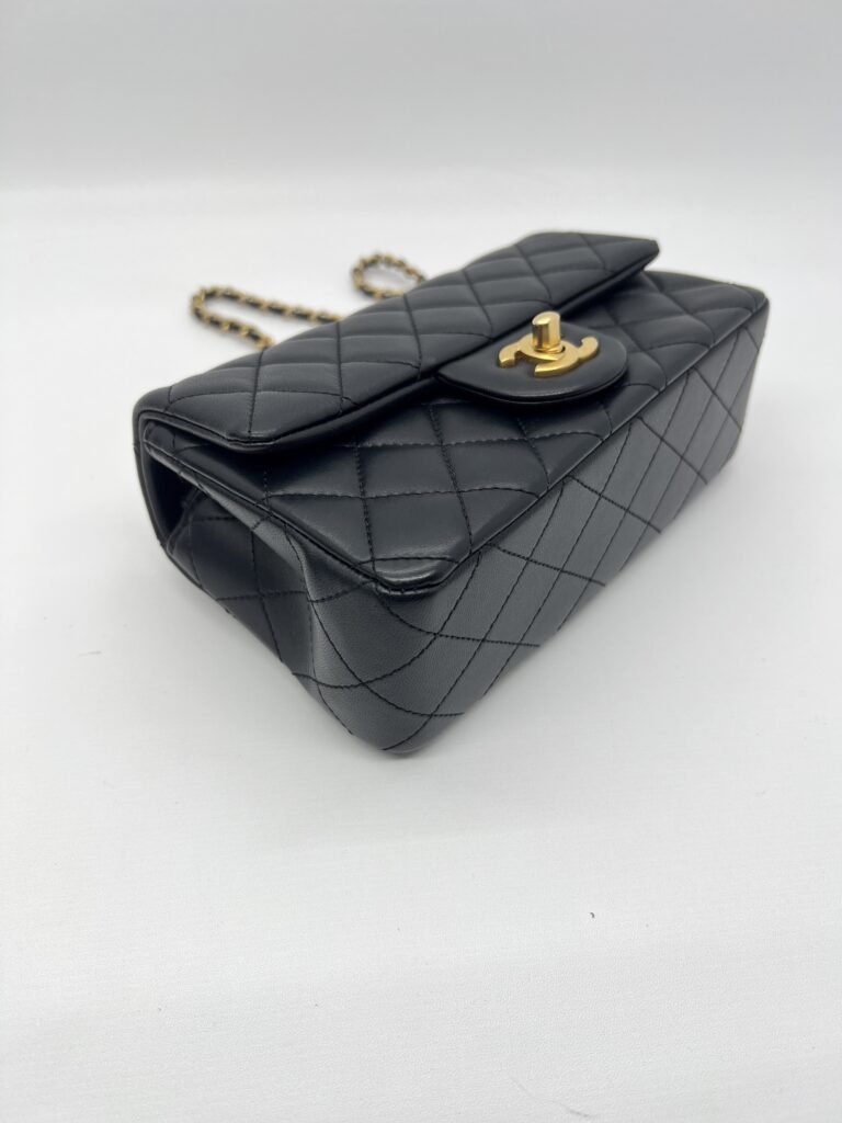 Chanel Mini Rectangular Pearl Lambskin Black GHW