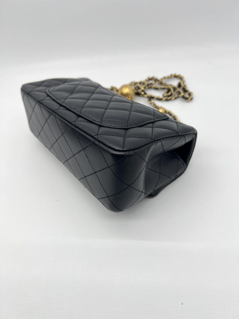 Chanel Mini Rectangular Pearl Lambskin Black GHW