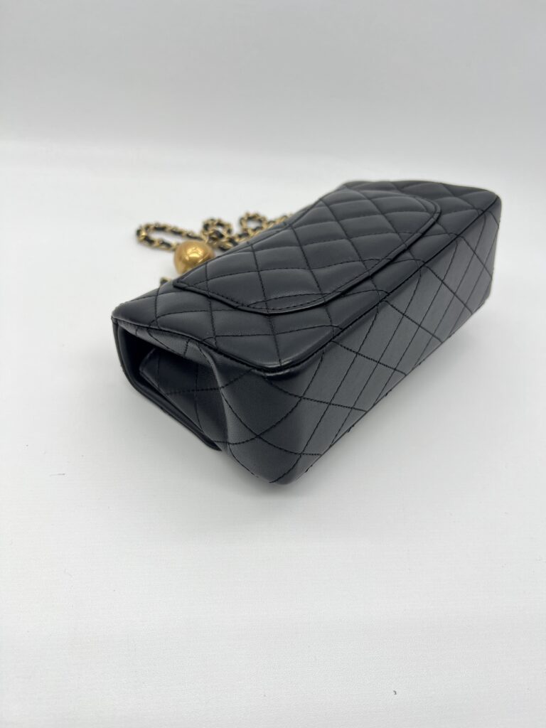 Chanel Mini Rectangular Pearl Lambskin Black GHW