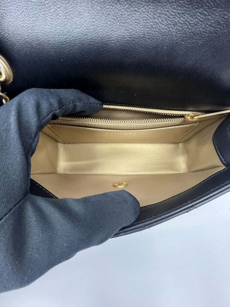 Chanel Mini Rectangular Pearl Lambskin Black GHW