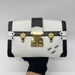 Louis Vuitton Trunk Clutch Epi Black White GHW