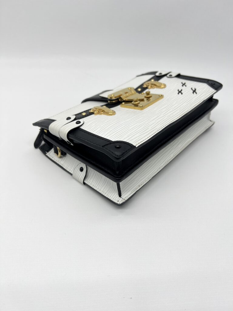 Louis Vuitton Trunk Clutch Epi Black White GHW