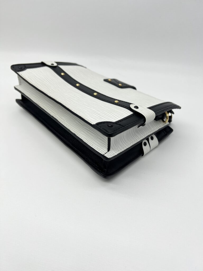 Louis Vuitton Trunk Clutch Epi Black White GHW
