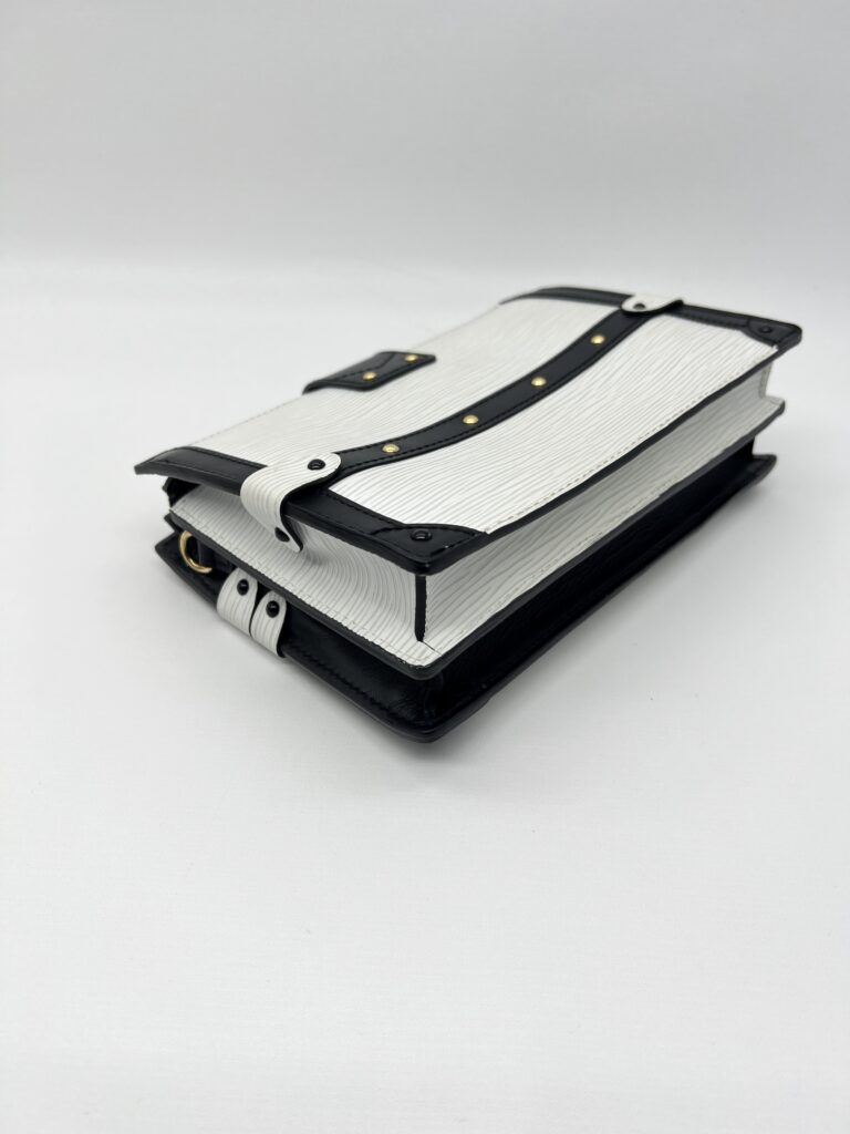 Louis Vuitton Trunk Clutch Epi Black White GHW