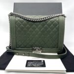 Chanel Boy 30 Lambskin Olive GHW