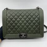 Chanel Boy 30 Lambskin Olive GHW