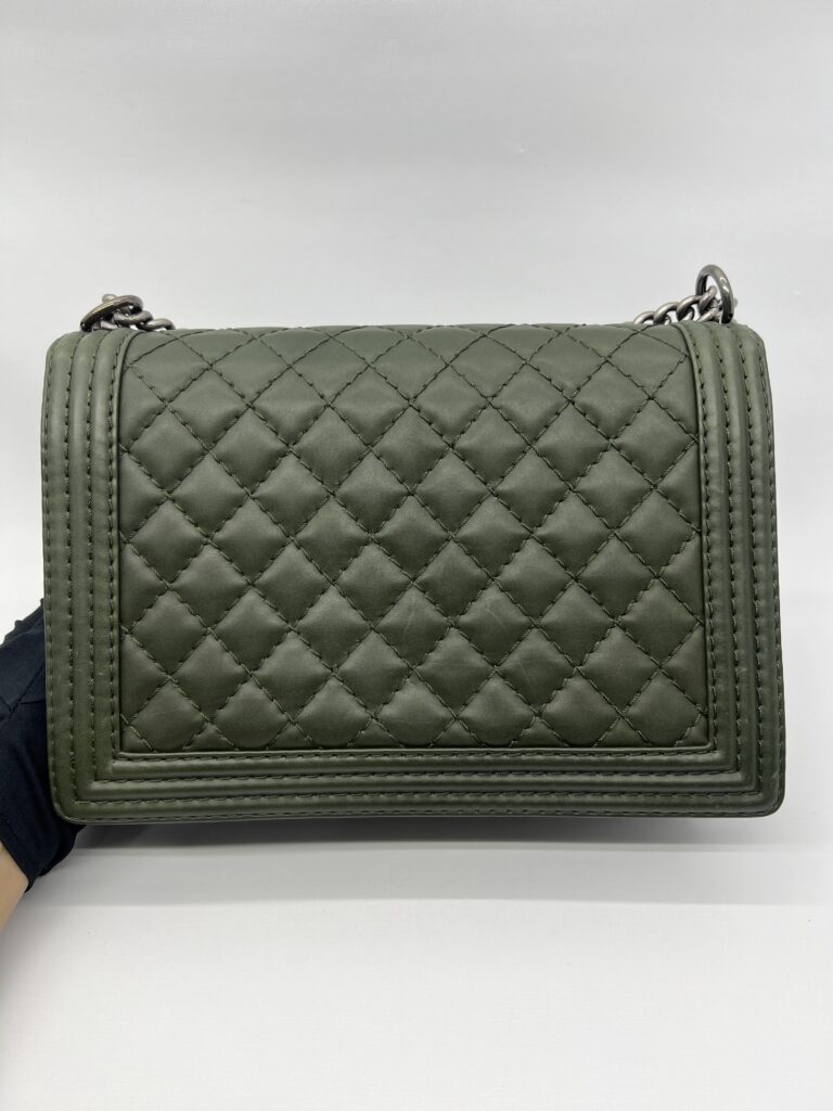 Chanel Boy 30 Lambskin Olive GHW