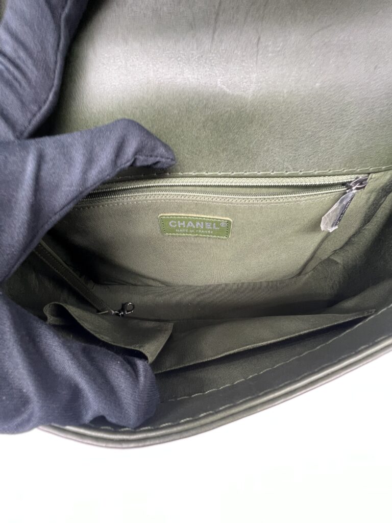 Chanel Boy 30 Lambskin Olive GHW