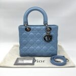 Dior Ladydior Medium Lambskin Blue SHW