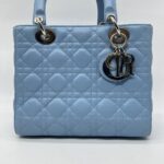 Dior Ladydior Medium Lambskin Blue SHW