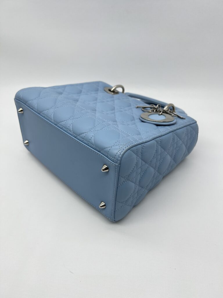 Dior Ladydior Medium Lambskin Blue SHW