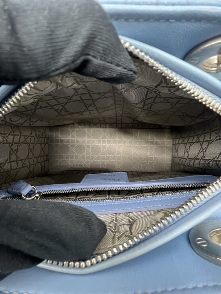 Dior Ladydior Medium Lambskin Blue SHW