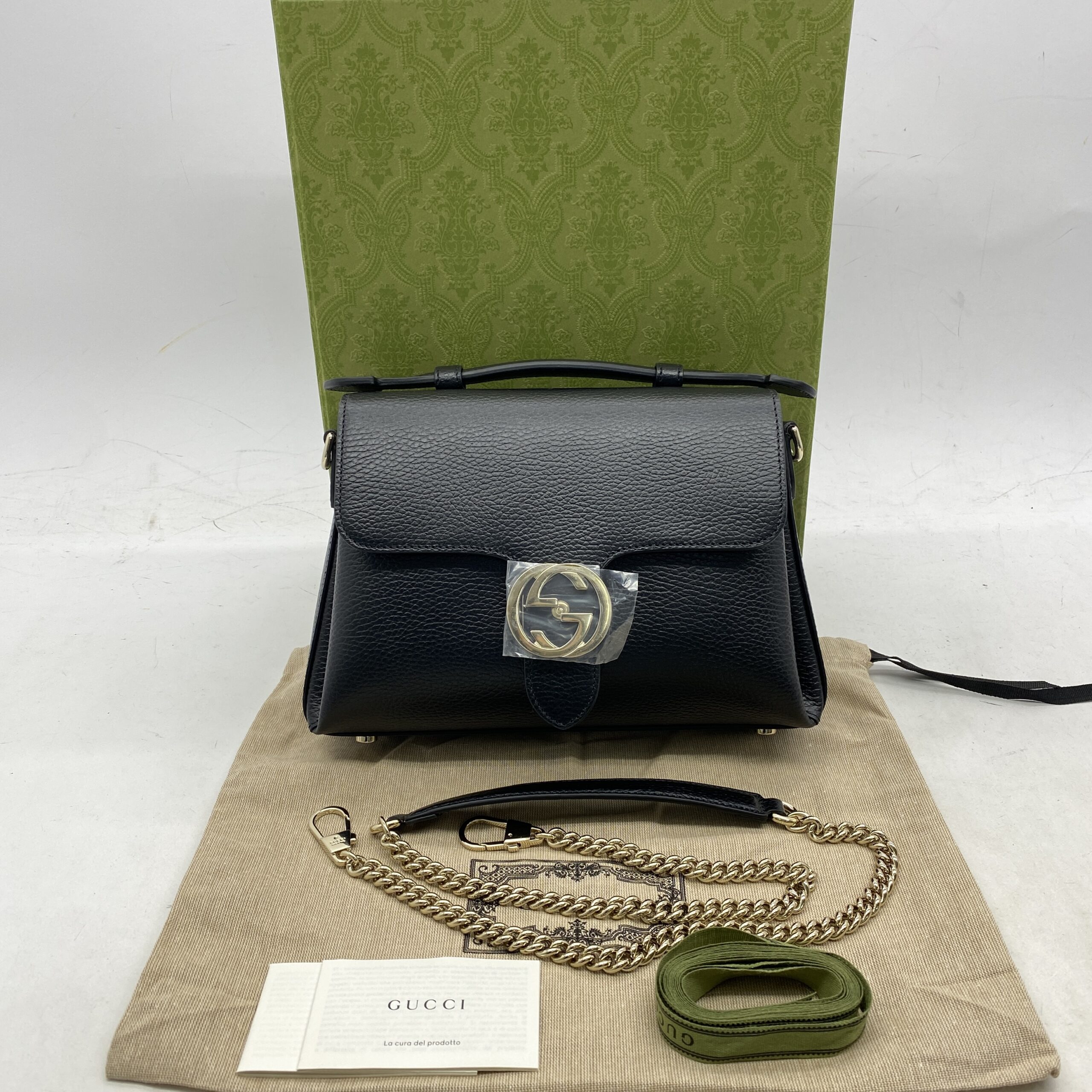 Gucci Interlocking Top Black LGHW