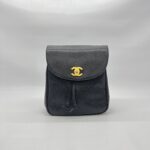 Chanel Vintage CC Backpack Caviar Black GHW