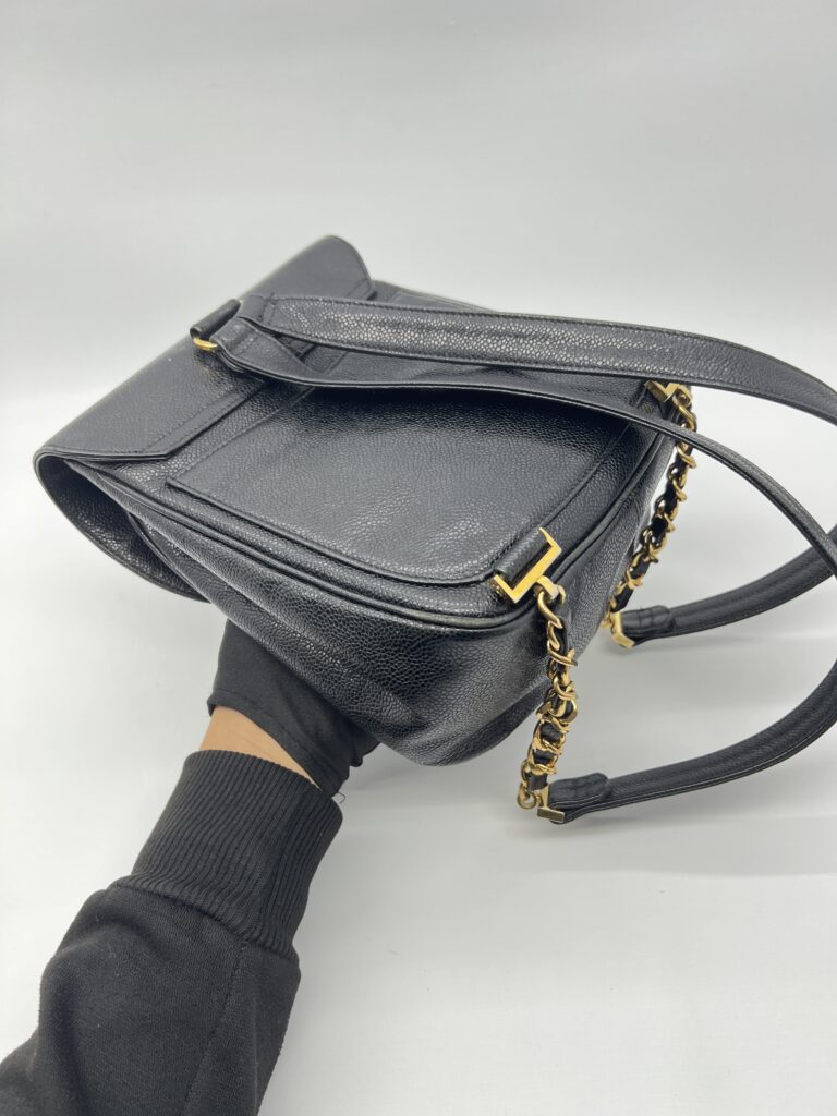 Chanel Vintage CC Backpack Caviar Black GHW