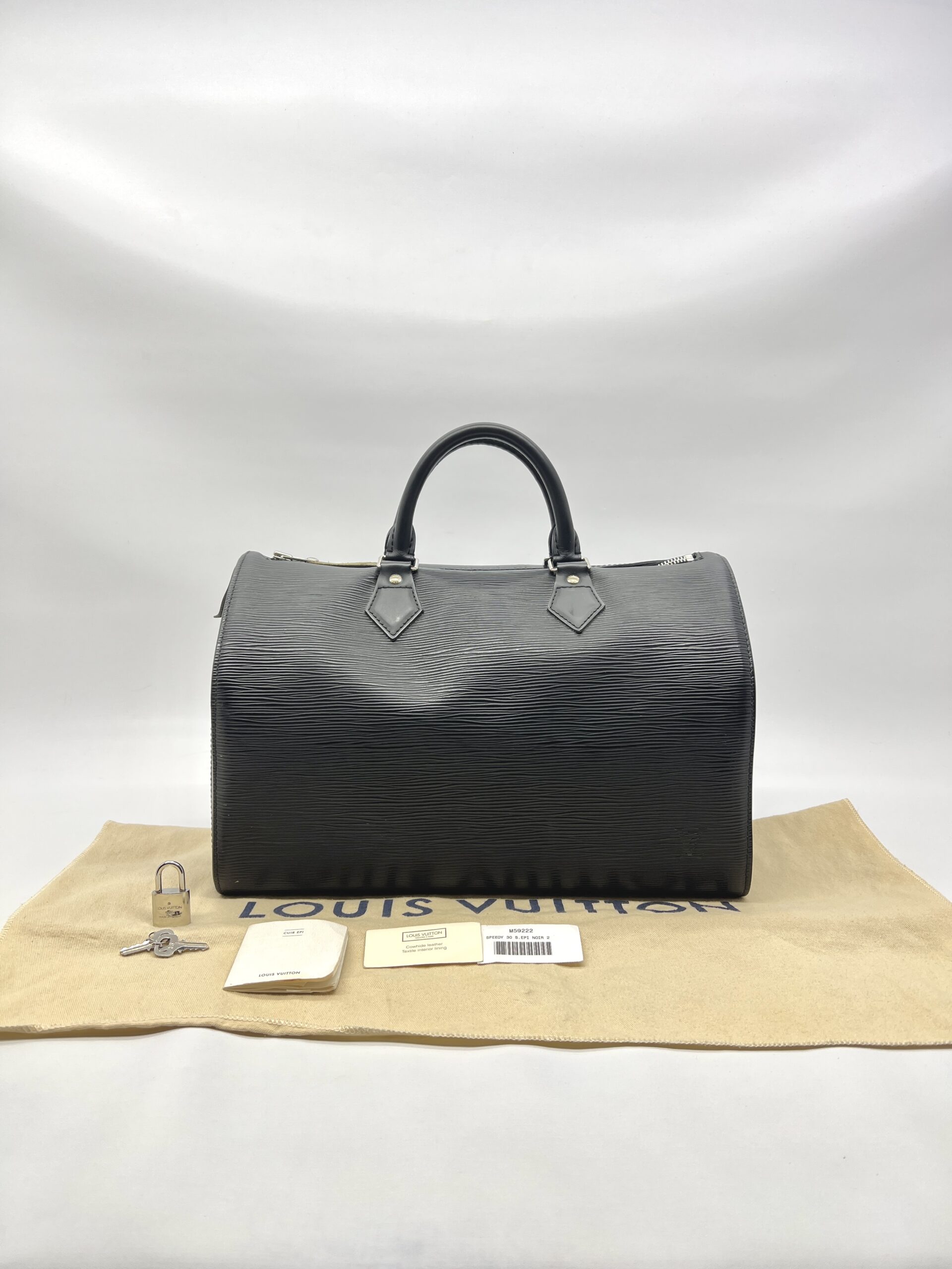 Louis Vuitton Speedy 30 Epi Black SHW