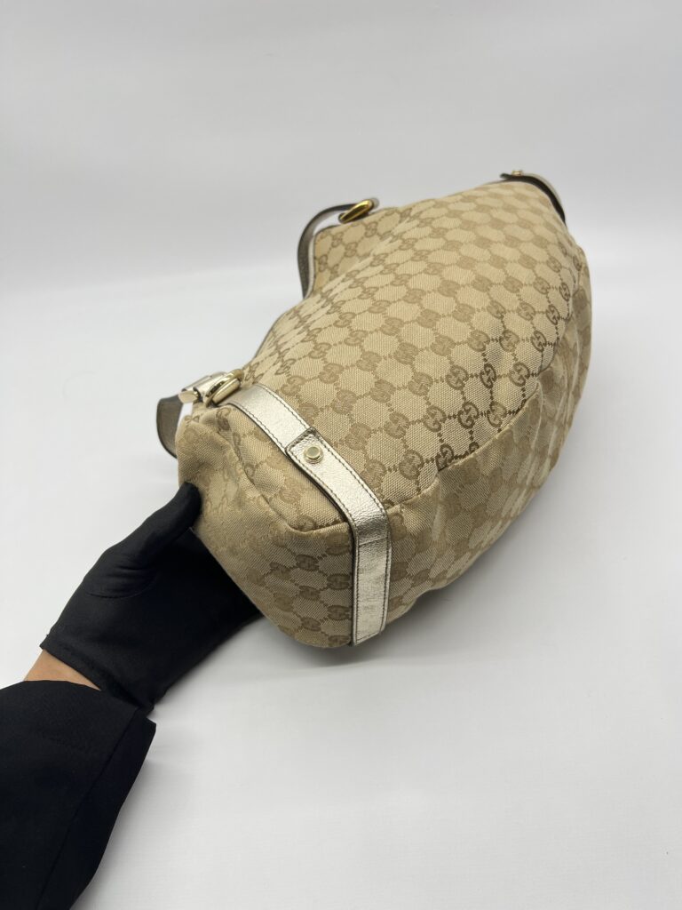 Gucci Abey Tote Bag GG Canvas Gold GHW