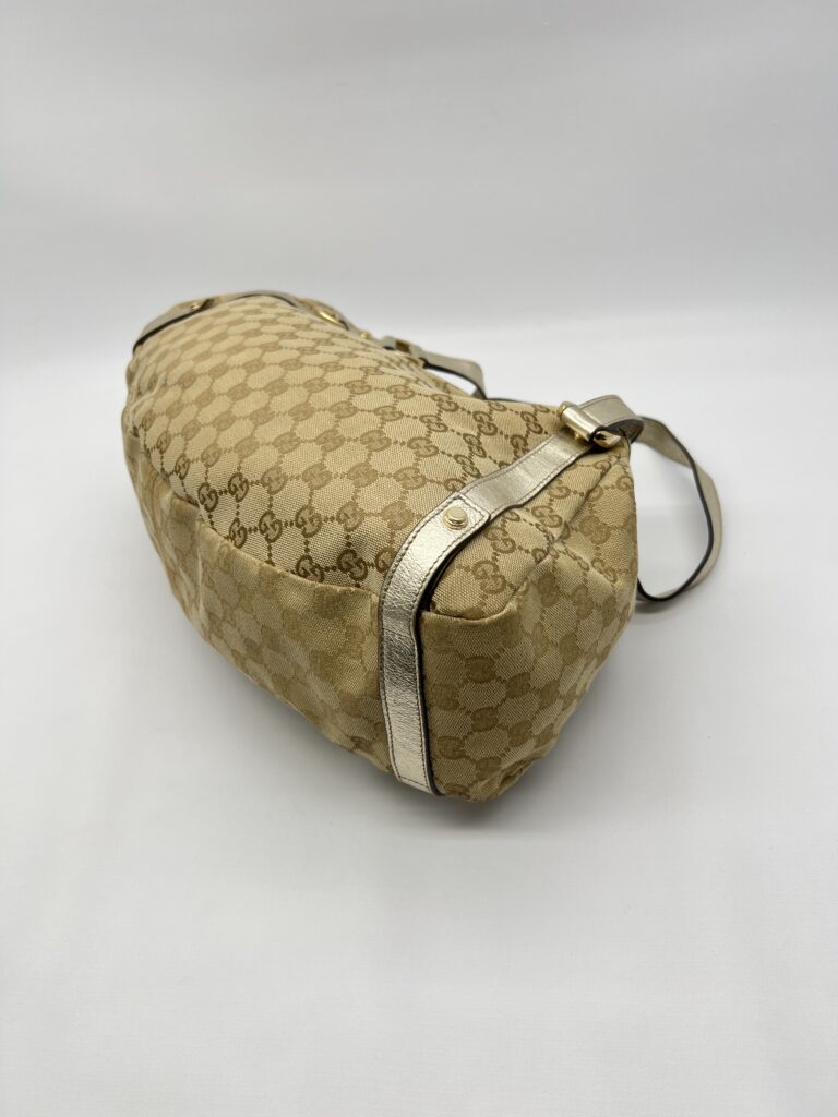 Gucci Abey Tote Bag GG Canvas Gold GHW