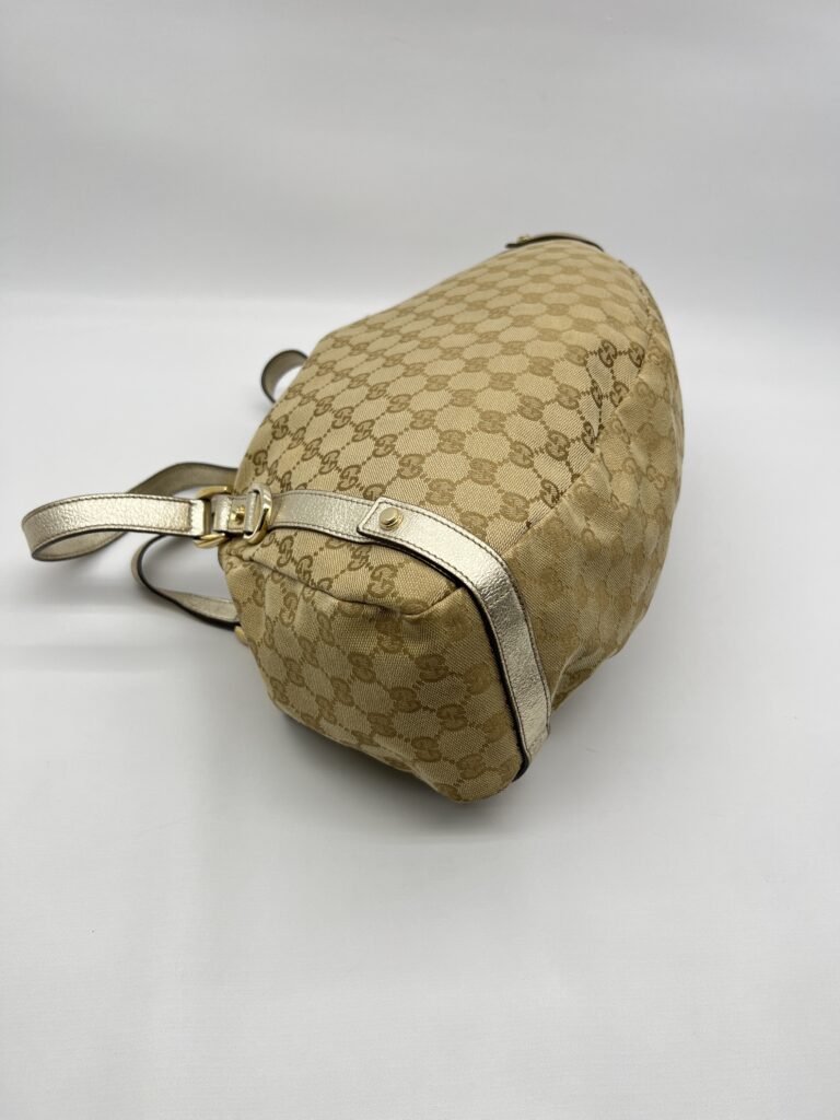 Gucci Abey Tote Bag GG Canvas Gold GHW