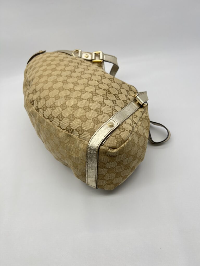 Gucci Abey Tote Bag GG Canvas Gold GHW