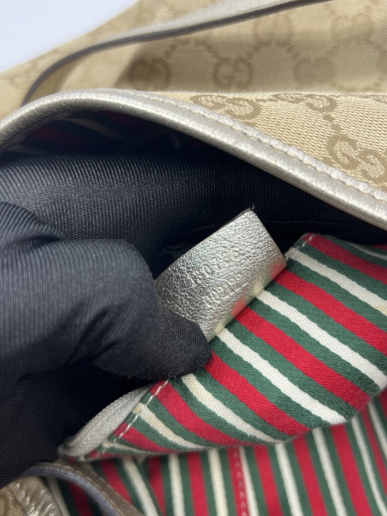 Gucci Abey Tote Bag GG Canvas Gold GHW