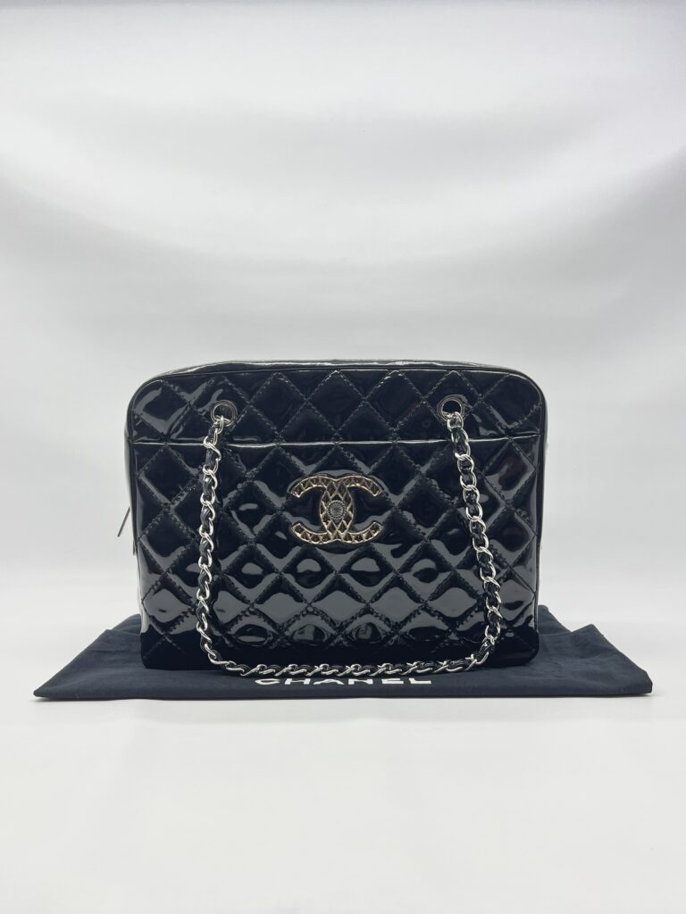 Chanel Brilliant Patent Camera Vernis Black SHW