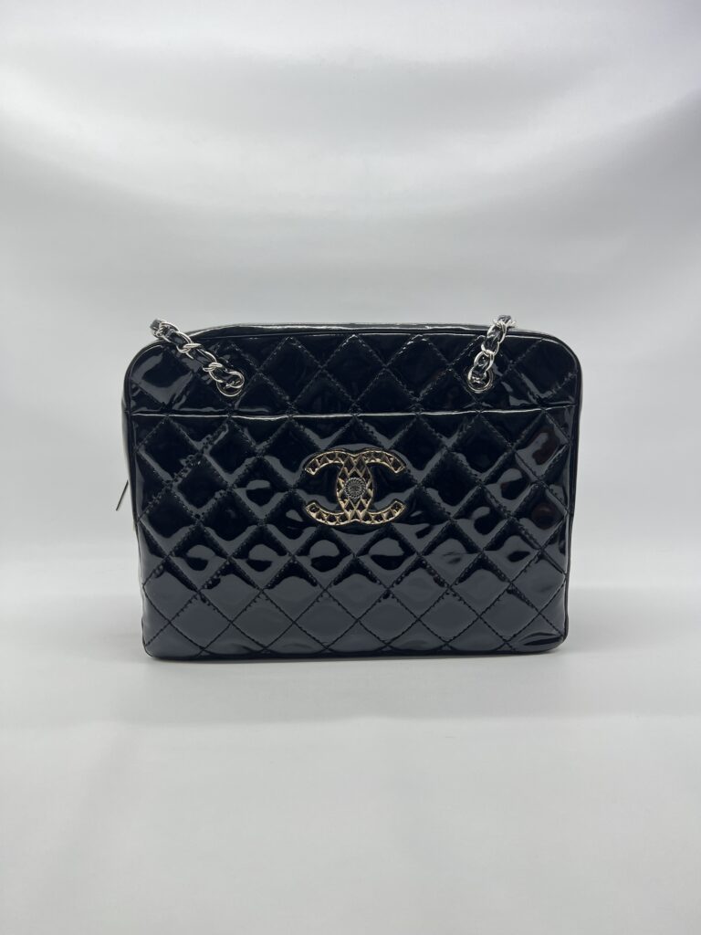 Chanel Brilliant Patent Camera Vernis Black SHW