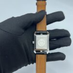 Hermes Cape Cod Automatique Embossed Croco Noir Strap PHW