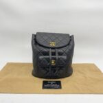 Chanel Vintage Duma Backpack Lambskin Black GHW