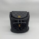 Chanel Vintage Duma Backpack Lambskin Black GHW