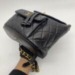 Chanel Vintage Duma Backpack Lambskin Black GHW