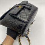 Chanel Vintage Duma Backpack Lambskin Black GHW
