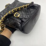 Chanel Vintage Duma Backpack Lambskin Black GHW