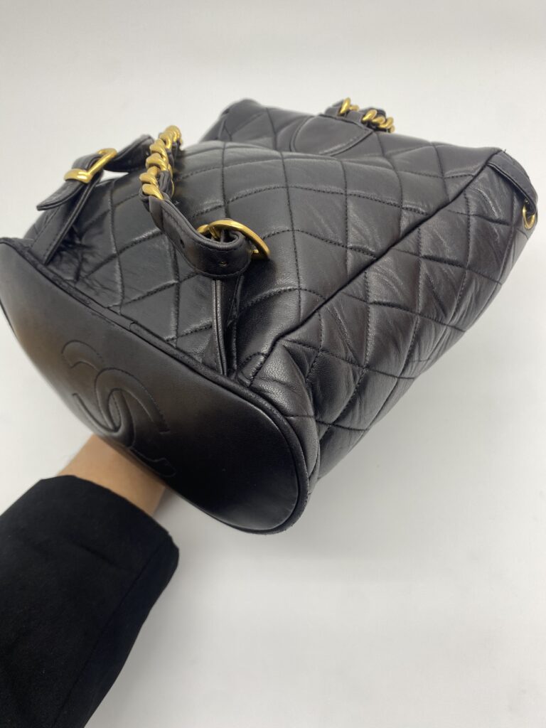 Chanel Vintage Duma Backpack Lambskin Black GHW