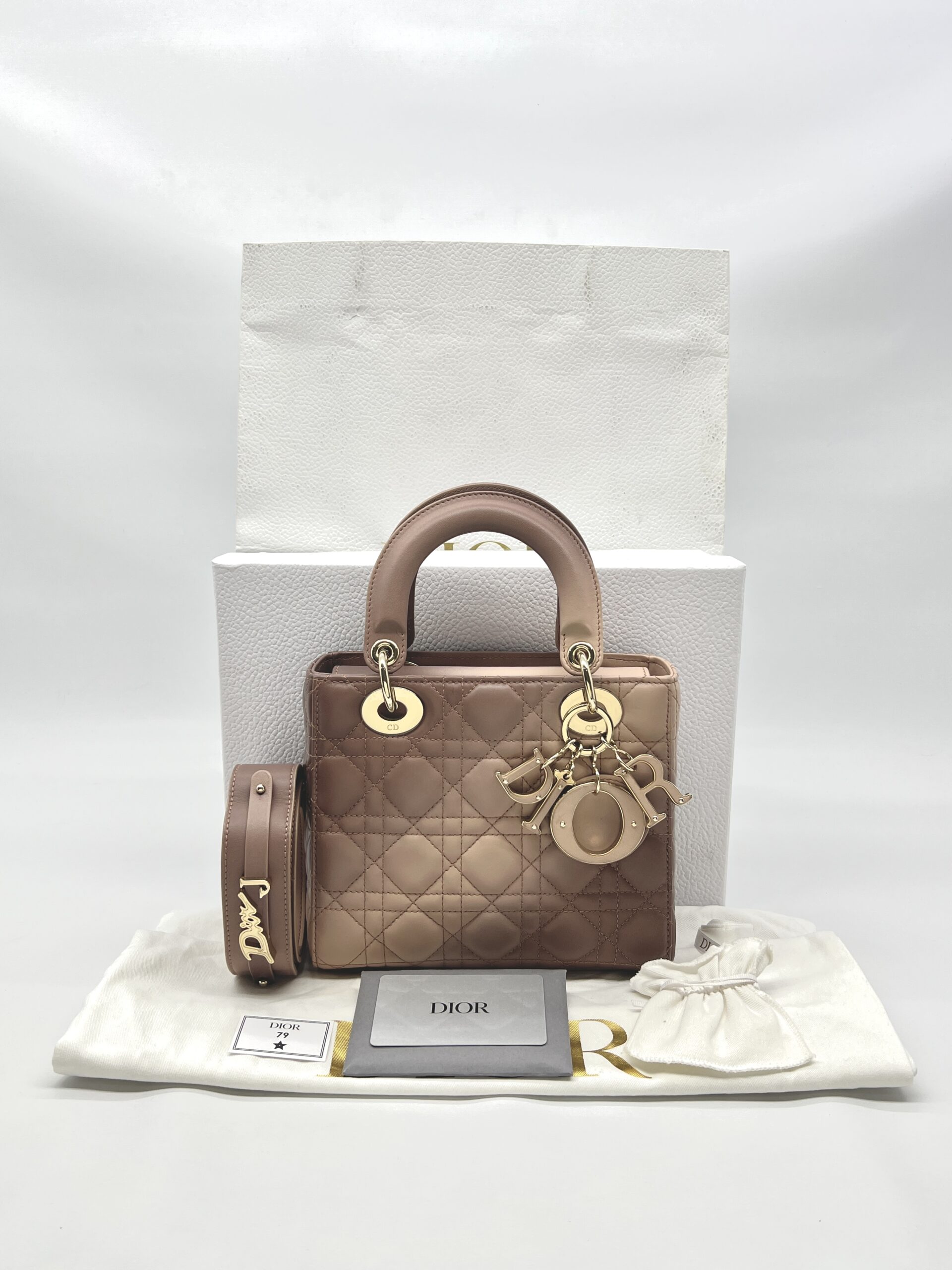 Dior Lady Dior Small Gradient Lambskin Nude Mauve LGHW