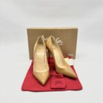 Christian Louboutin Pigalle Pump Heels Patent Nude