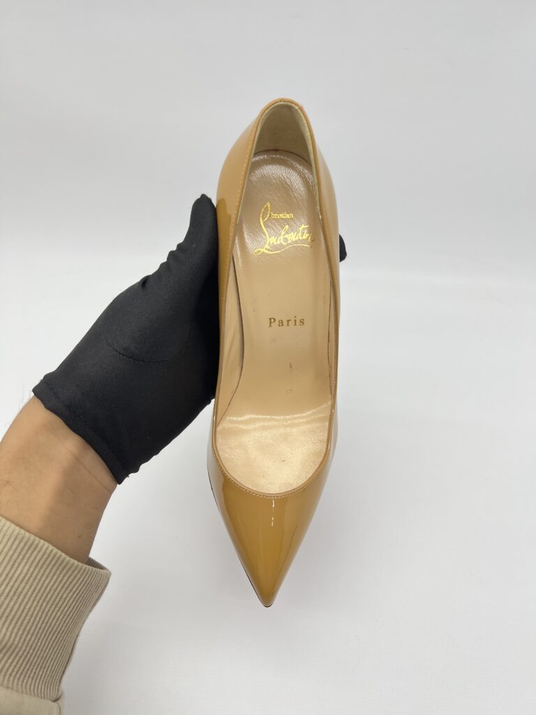 Christian Louboutin Pigalle Pump Heels Patent Nude