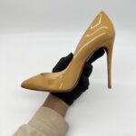 Christian Louboutin Pigalle Pump Heels Patent Nude