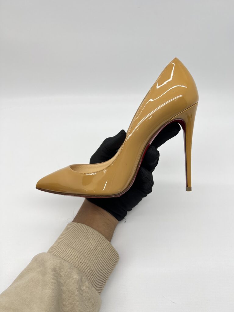 Christian Louboutin Pigalle Pump Heels Patent Nude