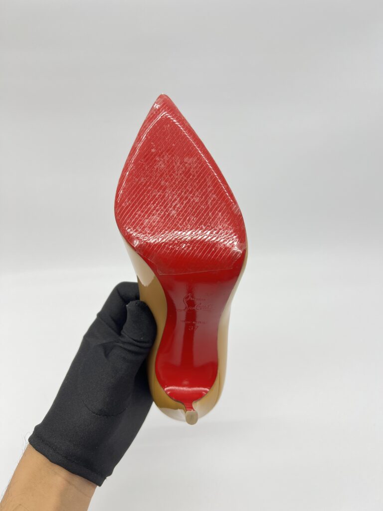 Christian Louboutin Pigalle Pump Heels Patent Nude