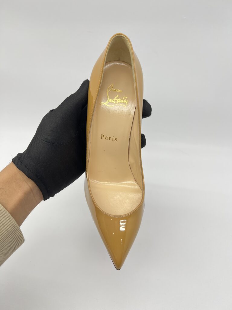 Christian Louboutin Pigalle Pump Heels Patent Nude
